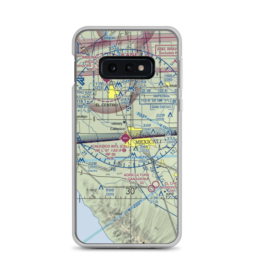 Calexico International Airport (CXL) VFR Sectional Samsung Case Samsung Galaxy S10e model shown