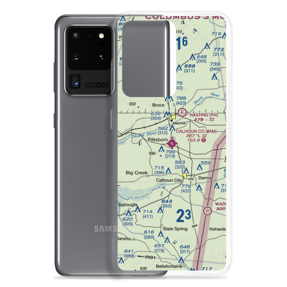 Calhoun County Airport (04M) VFR Sectional Samsung Case Samsung Galaxy S20 Ultra model shown