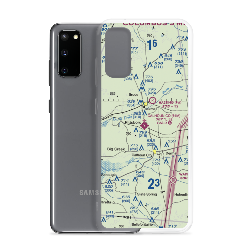 Calhoun County Airport (04M) VFR Sectional Samsung Case Samsung Galaxy S20 model shown