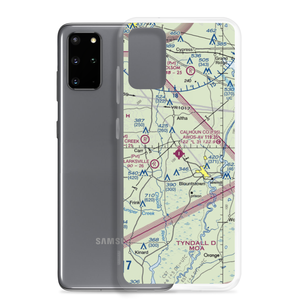 Calhoun County Airport (F95) VFR Sectional Samsung Case Samsung Galaxy S20 Plus model shown