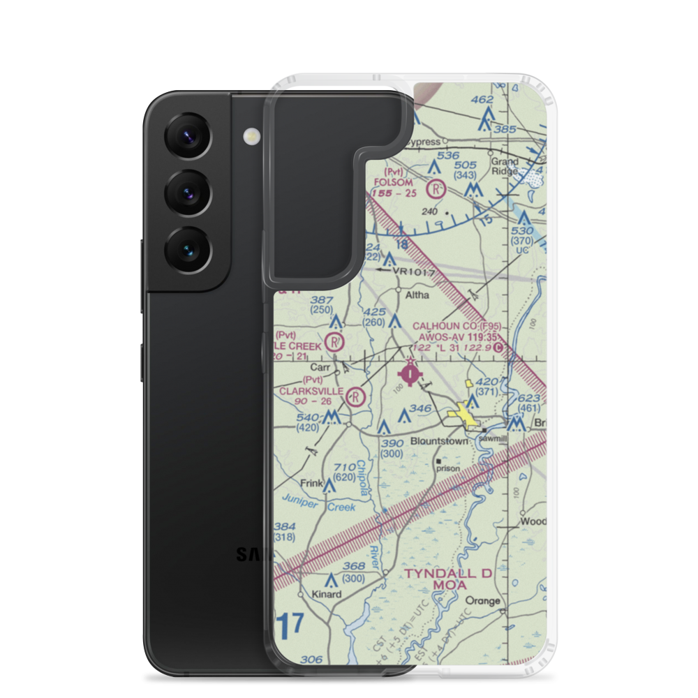 Calhoun County Airport (F95) VFR Sectional Samsung Case Samsung Galaxy S22 model shown