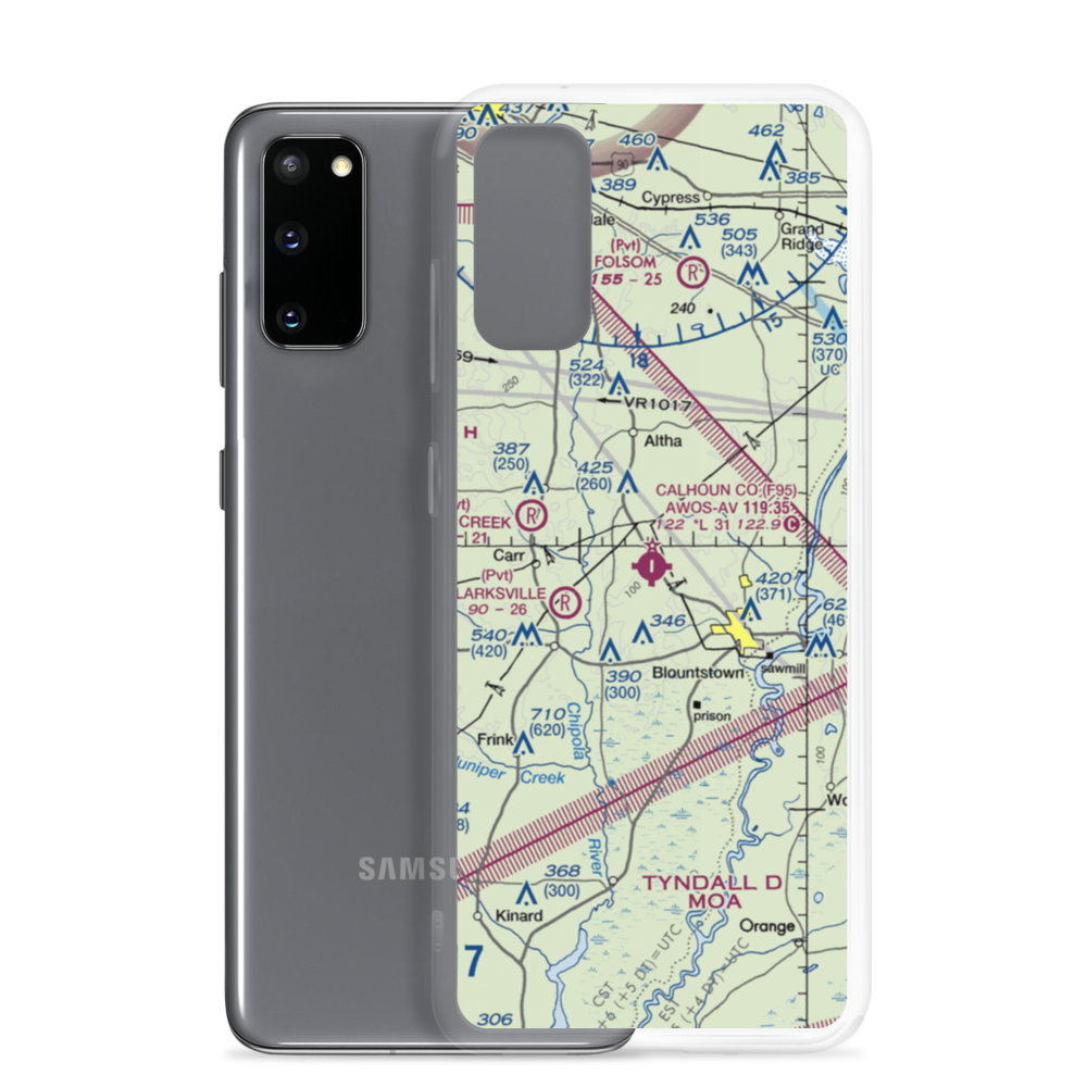 Calhoun County Airport (F95) VFR Sectional Samsung Case Samsung Galaxy S20 model shown