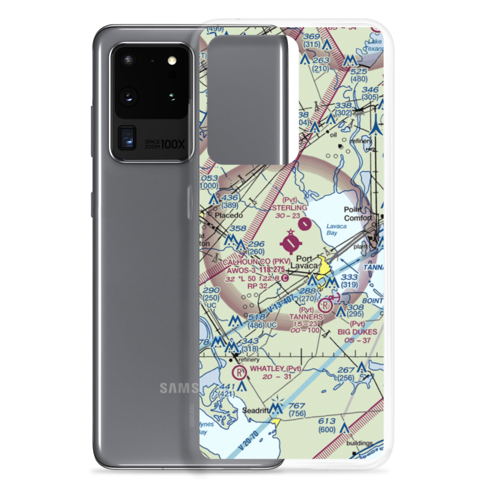 Calhoun County Airport (PKV) VFR Sectional Samsung Case Samsung Galaxy S20 Ultra model shown