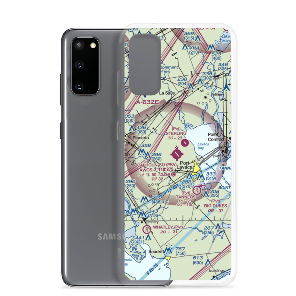 Calhoun County Airport (PKV) VFR Sectional Samsung Case Samsung Galaxy S20 model shown
