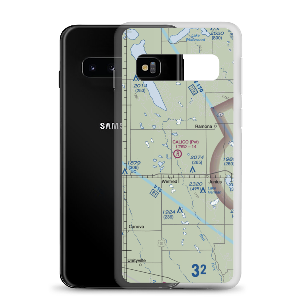 Calico Field (SD03) VFR Sectional Samsung Case Samsung Galaxy S10 model shown