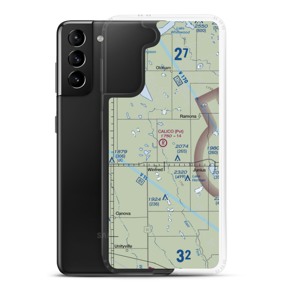 Calico Field (SD03) VFR Sectional Samsung Case Samsung Galaxy S21 Plus model shown