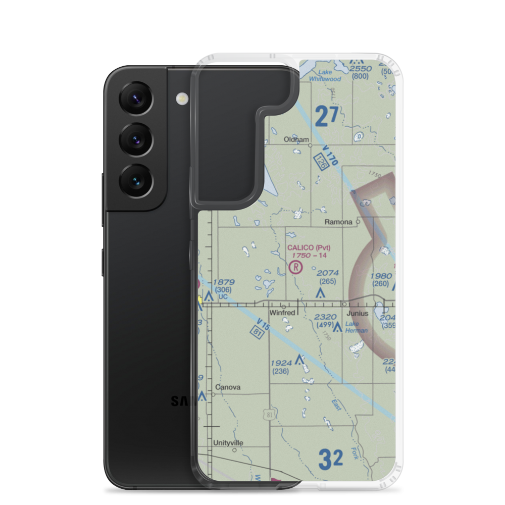 Calico Field (SD03) VFR Sectional Samsung Case Samsung Galaxy S22 model shown