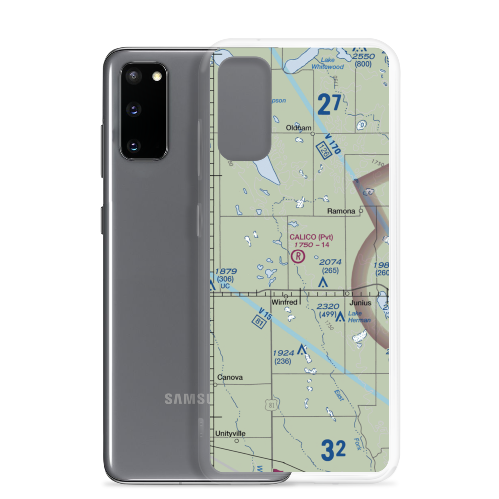 Calico Field (SD03) VFR Sectional Samsung Case Samsung Galaxy S20 model shown