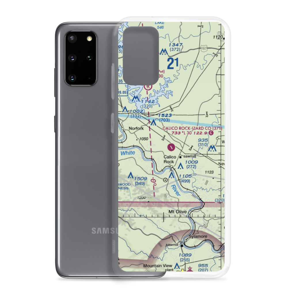 Calico Rock Izard County Airport (37T) VFR Sectional Samsung Case Samsung Galaxy S20 Plus model shown