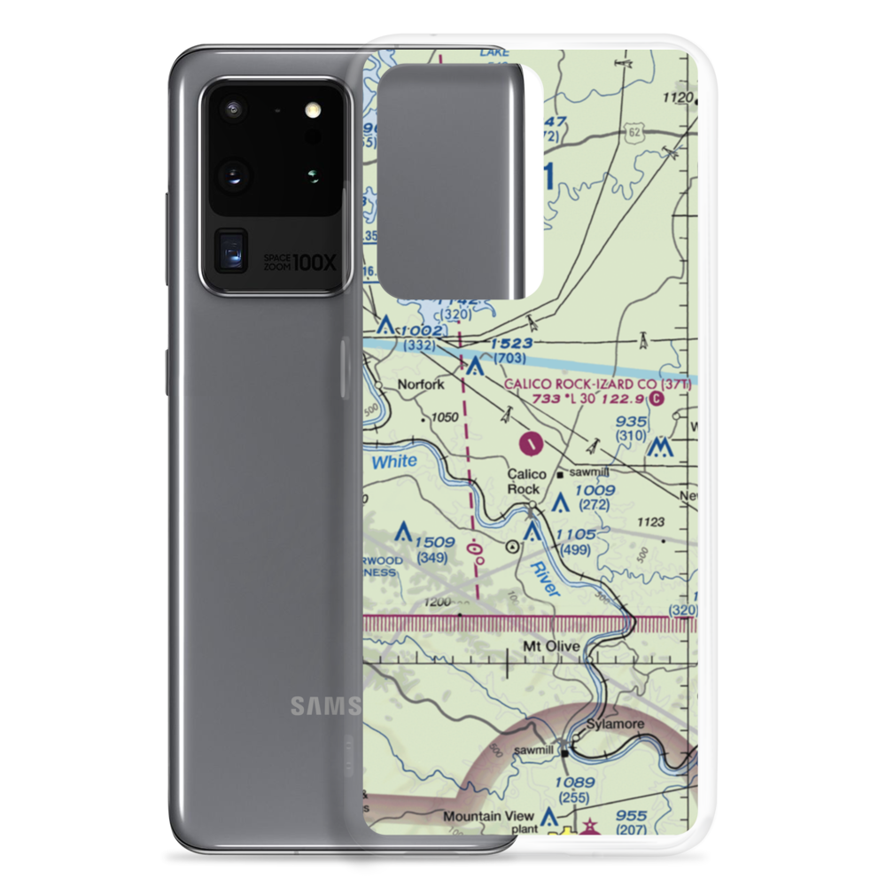 Calico Rock Izard County Airport (37T) VFR Sectional Samsung Case Samsung Galaxy S20 Ultra model shown