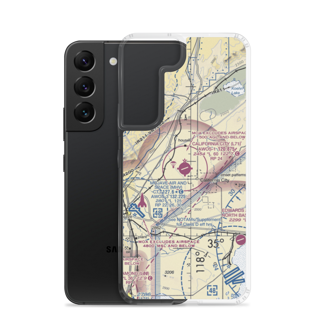 California City Municipal Airport (L71) VFR Sectional Samsung Case Samsung Galaxy S22 model shown