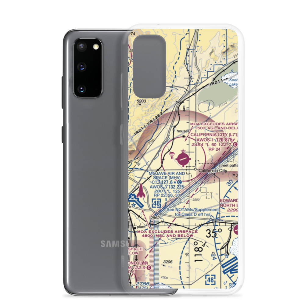 California City Municipal Airport (L71) VFR Sectional Samsung Case Samsung Galaxy S20 model shown