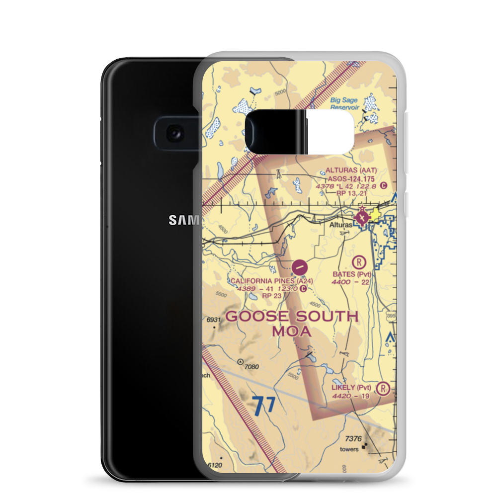 California Pines Airport (A24) VFR Sectional Samsung Case Samsung Galaxy S10e model shown