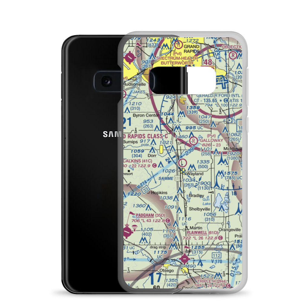 Calkins Field (41C) VFR Sectional Samsung Case Samsung Galaxy S10e model shown