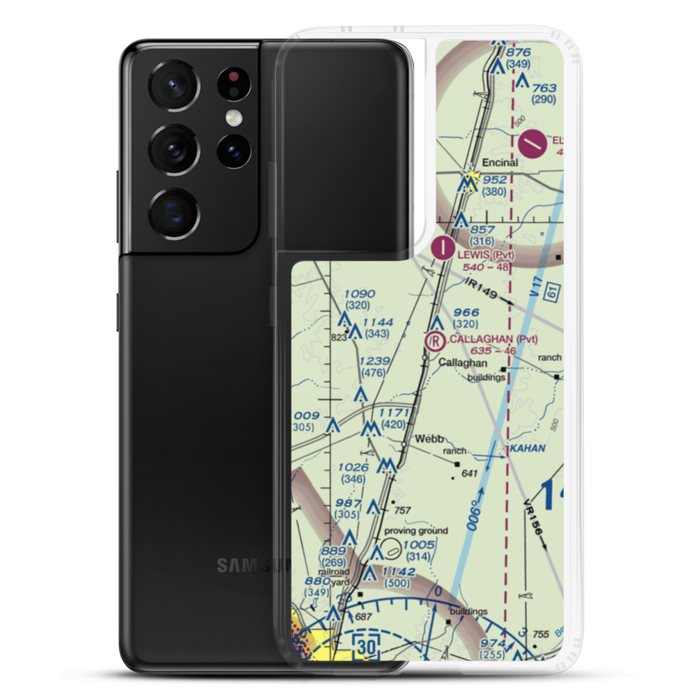 Callaghan Ranch Airport (90TX) VFR Sectional Samsung Case Samsung Galaxy S21 Ultra model shown