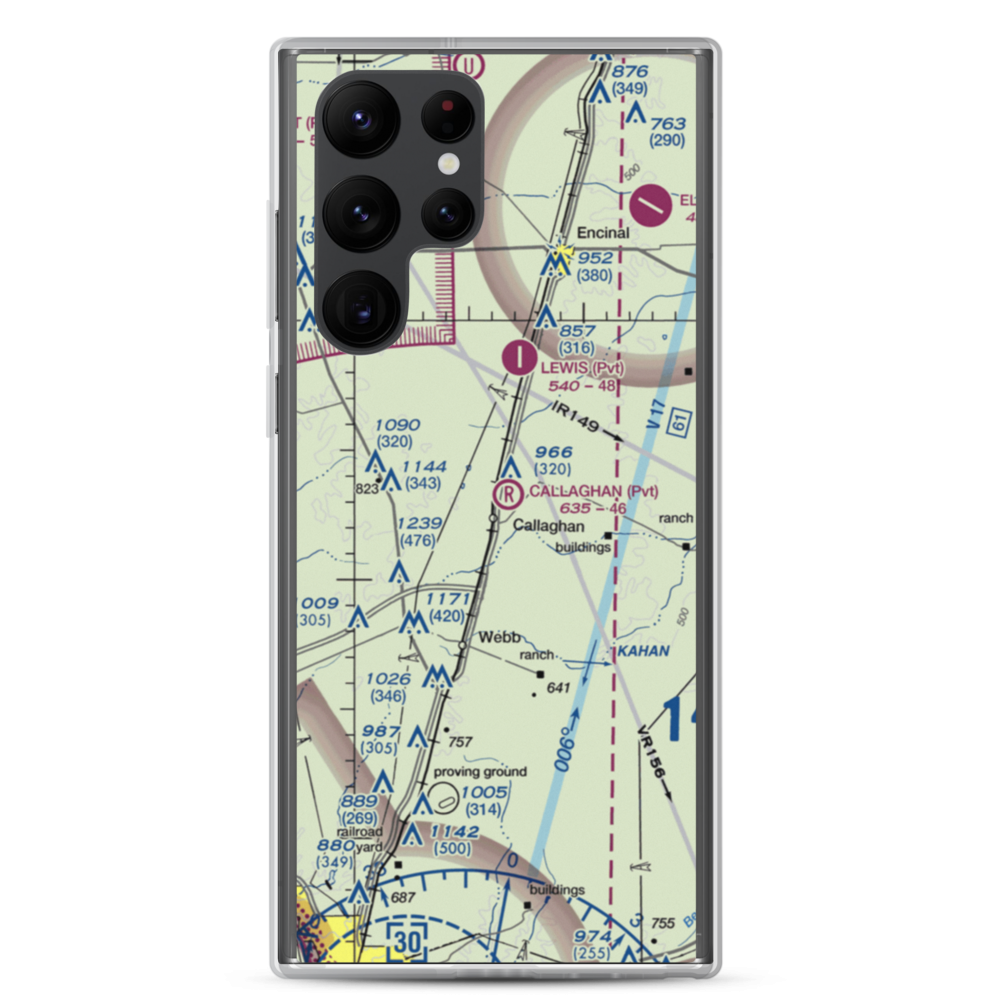 Callaghan Ranch Airport (90TX) VFR Sectional Samsung Case Samsung Galaxy S22 Ultra model shown