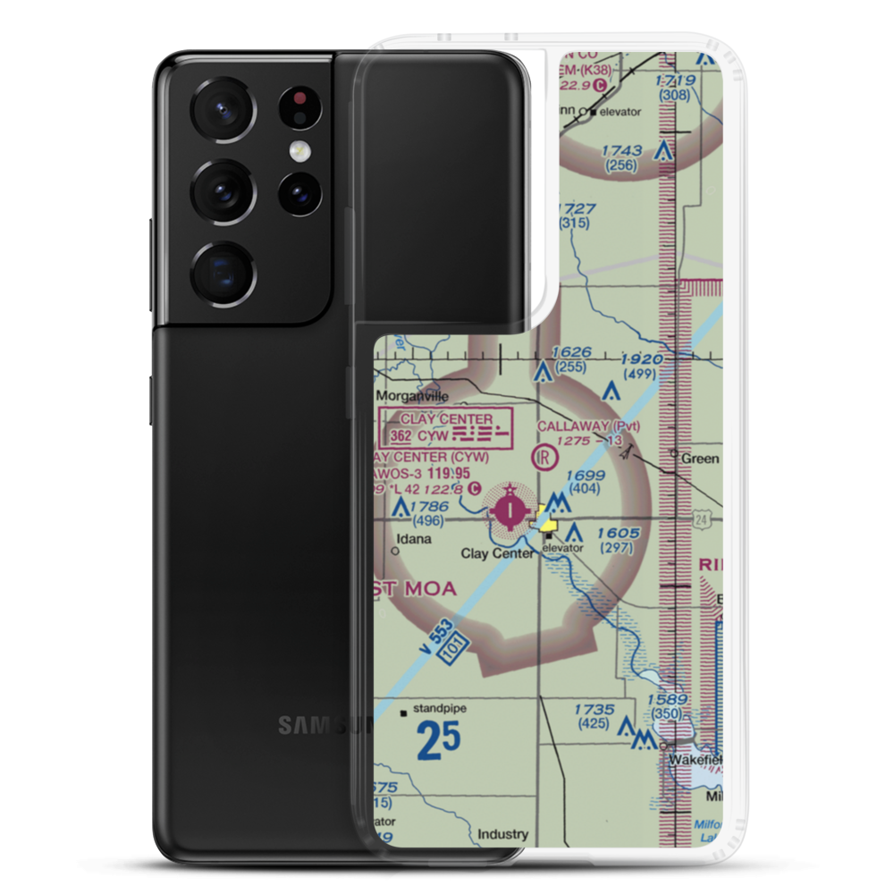 Callaway Airpark (SN33) VFR Sectional Samsung Case Samsung Galaxy S21 Ultra model shown