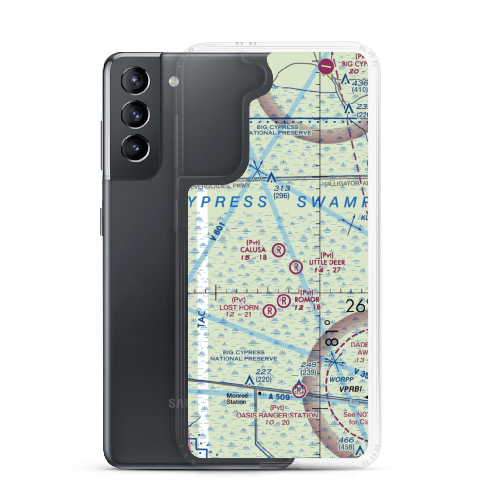 Calusa Ranch Airport (FL77) VFR Sectional Samsung Case Samsung Galaxy S21 model shown