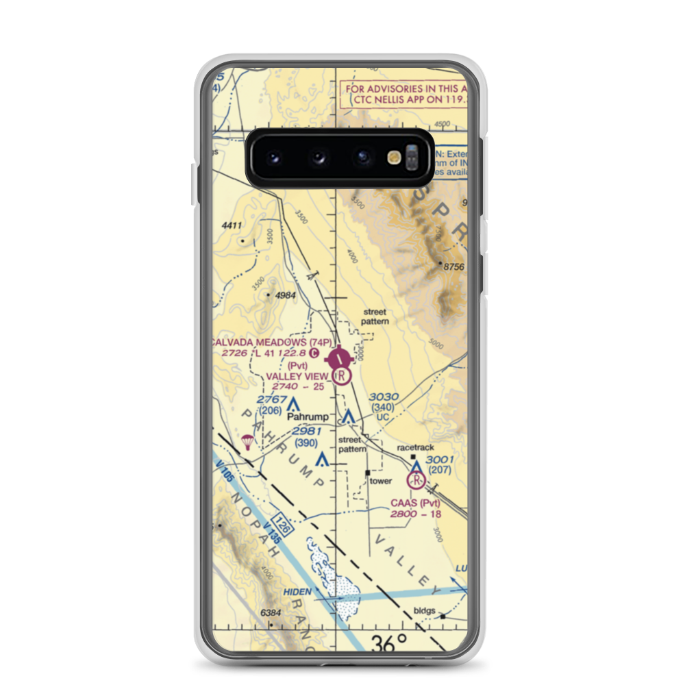 Calvada Meadows Airport (74P) VFR Sectional Samsung Case Samsung Galaxy S10 model shown