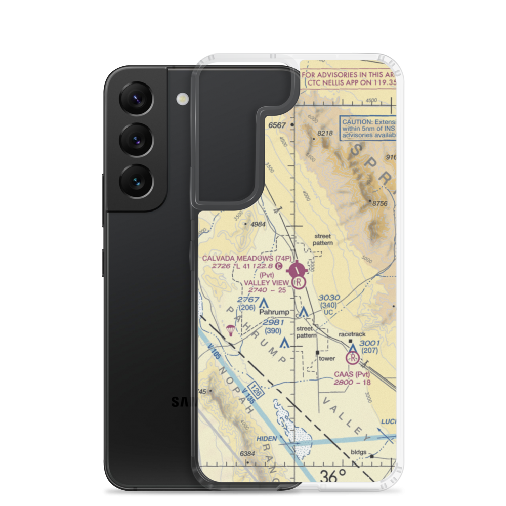 Calvada Meadows Airport (74P) VFR Sectional Samsung Case Samsung Galaxy S22 model shown