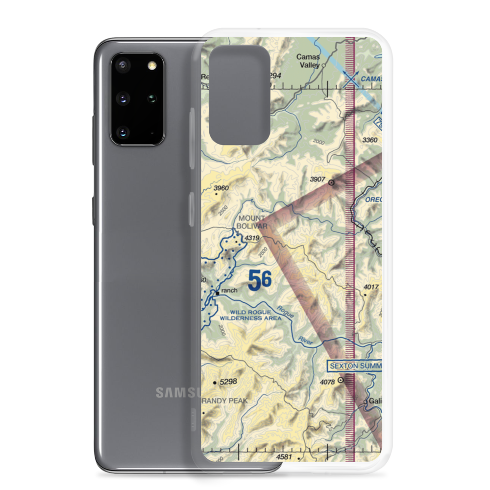 Calvert Peak Airport (OR73) VFR Sectional Samsung Case Samsung Galaxy S20 Plus model shown