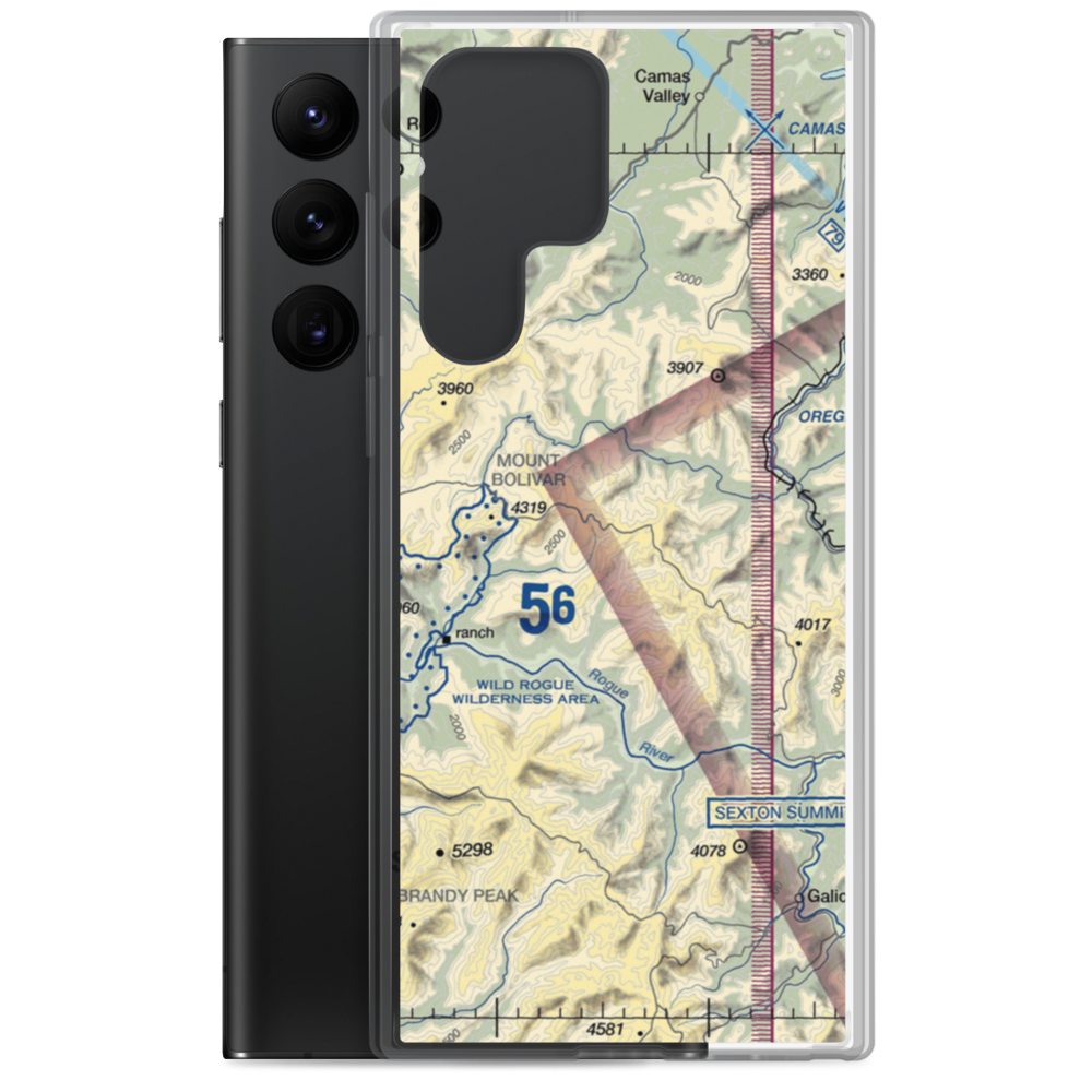 Calvert Peak Airport (OR73) VFR Sectional Samsung Case Samsung Galaxy S22 Ultra model shown