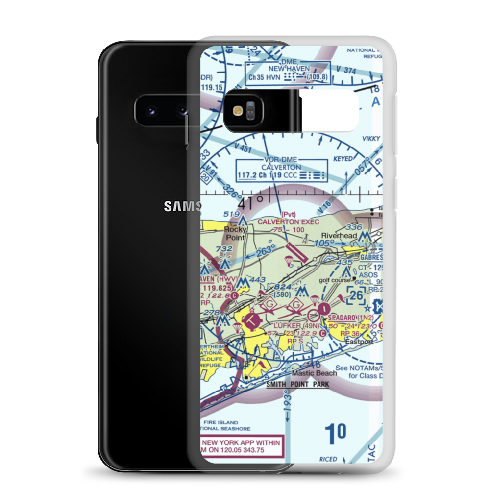 Calverton Executive Airpark (3C8) VFR Sectional Samsung Case Samsung Galaxy S10 model shown