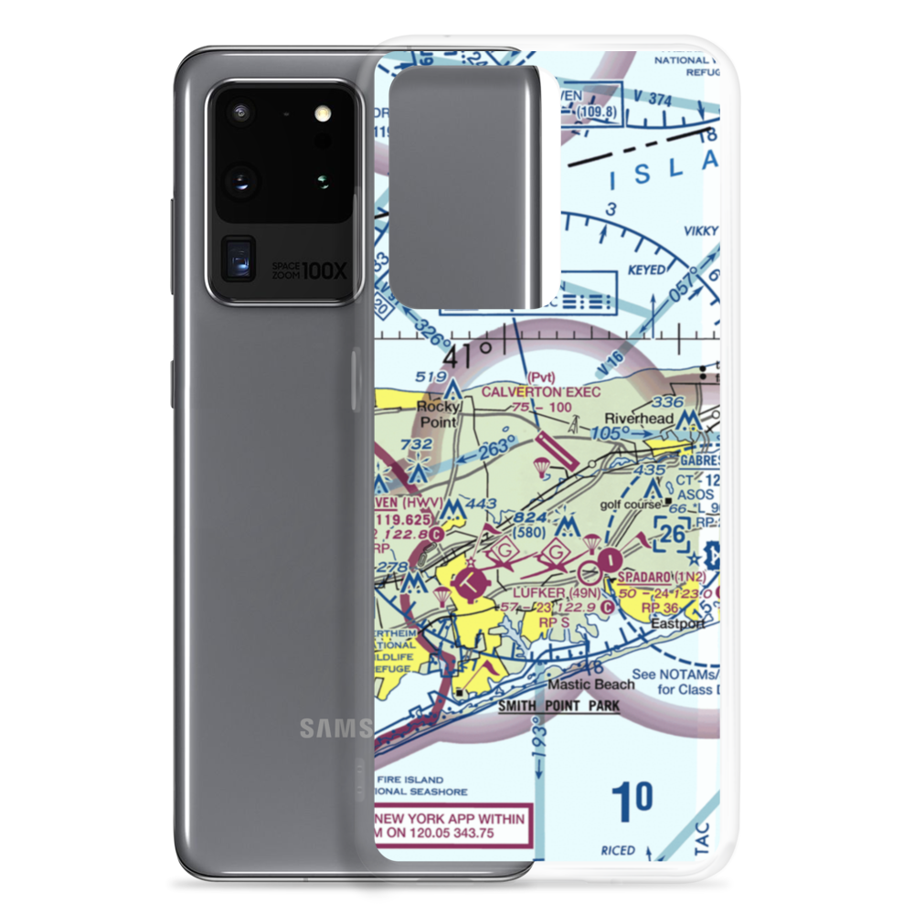 Calverton Executive Airpark (3C8) VFR Sectional Samsung Case Samsung Galaxy S20 Ultra model shown