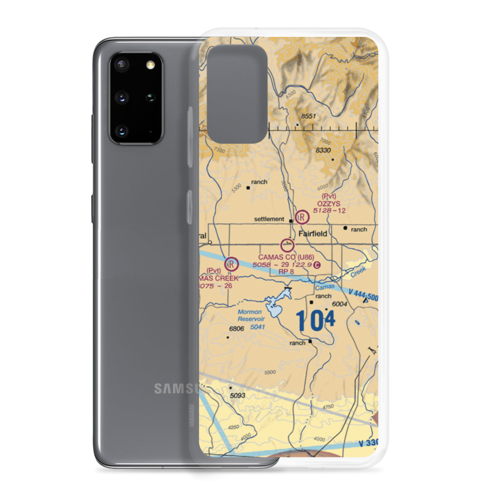 Camas County Airport (U86) VFR Sectional Samsung Case Samsung Galaxy S20 Plus model shown