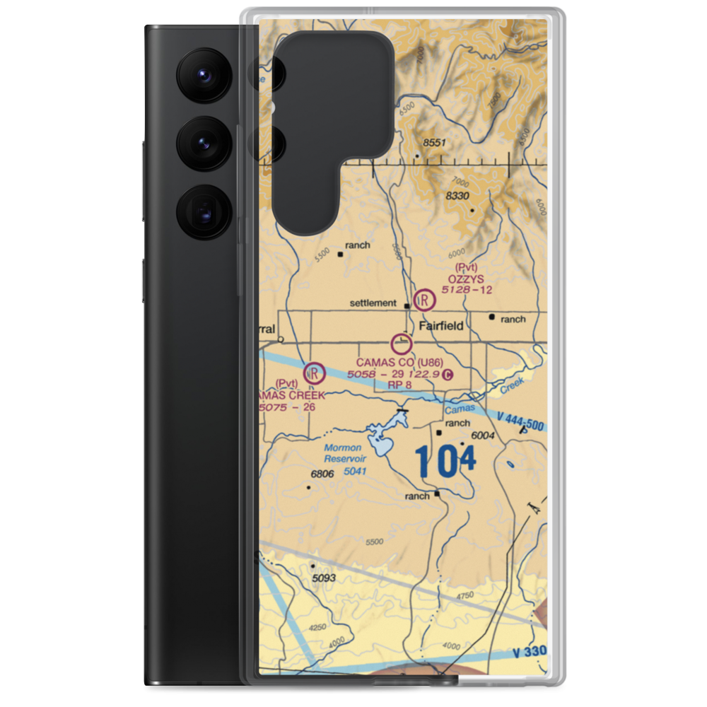 Camas County Airport (U86) VFR Sectional Samsung Case Samsung Galaxy S22 Ultra model shown