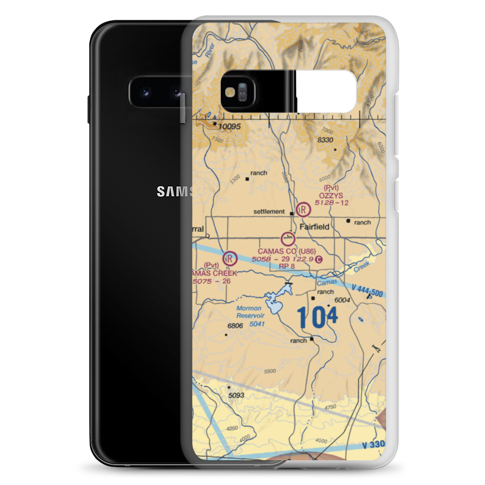 Camas County Airport (U86) VFR Sectional Samsung Case Samsung Galaxy S10+ model shown