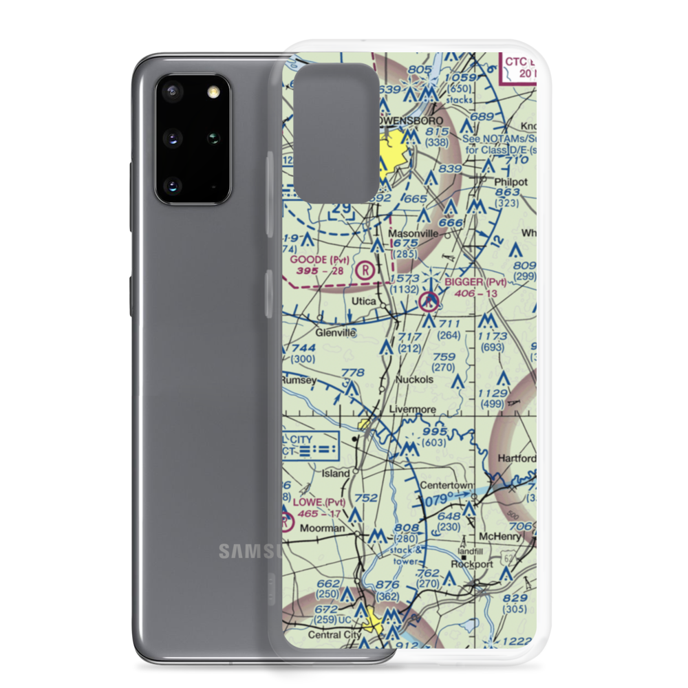 Cambron Field (0KY4) VFR Sectional Samsung Case Samsung Galaxy S20 Plus model shown