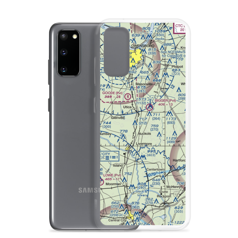 Cambron Field (0KY4) VFR Sectional Samsung Case Samsung Galaxy S20 model shown