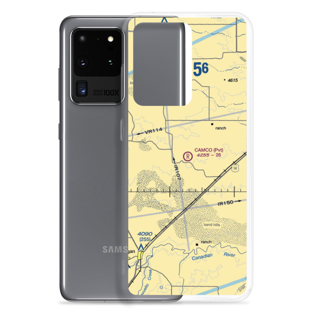 Camco Ranch Airport (NM52) VFR Sectional Samsung Case Samsung Galaxy S20 Ultra model shown