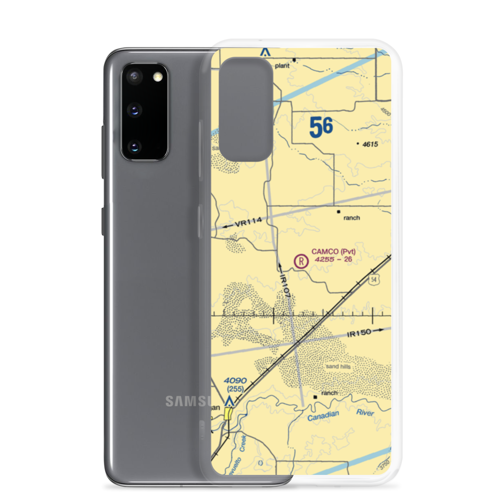Camco Ranch Airport (NM52) VFR Sectional Samsung Case Samsung Galaxy S20 model shown