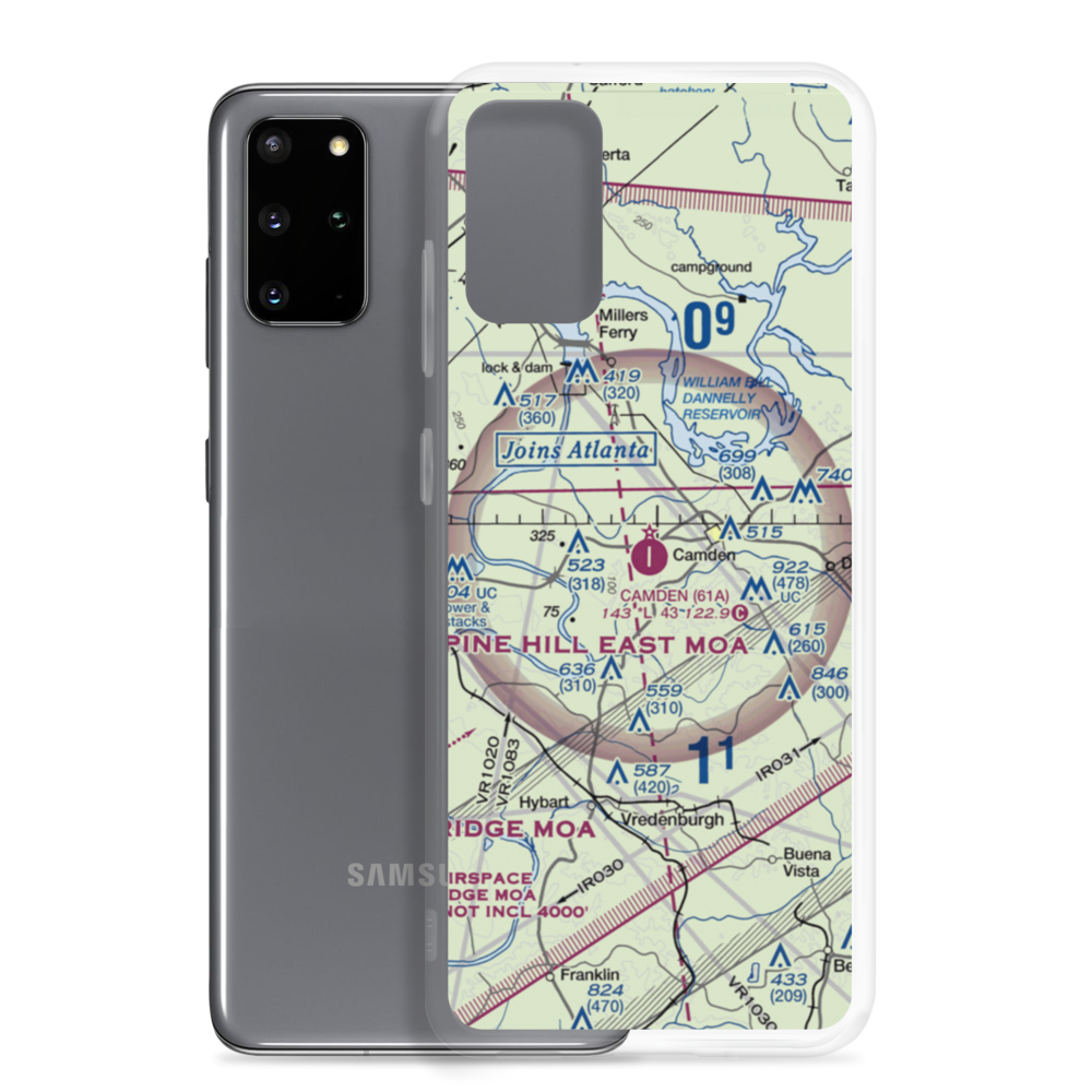 Camden Municipal Airport (61A) VFR Sectional Samsung Case Samsung Galaxy S20 Plus model shown