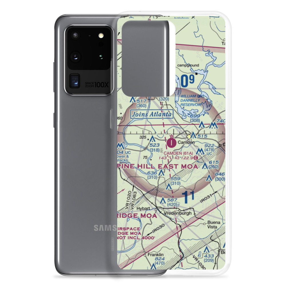 Camden Municipal Airport (61A) VFR Sectional Samsung Case Samsung Galaxy S20 Ultra model shown