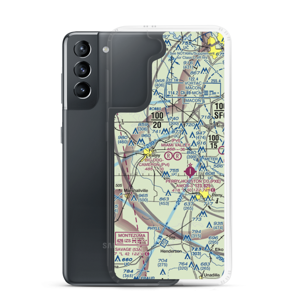 Cameron Field (GA81) VFR Sectional Samsung Case Samsung Galaxy S21 model shown