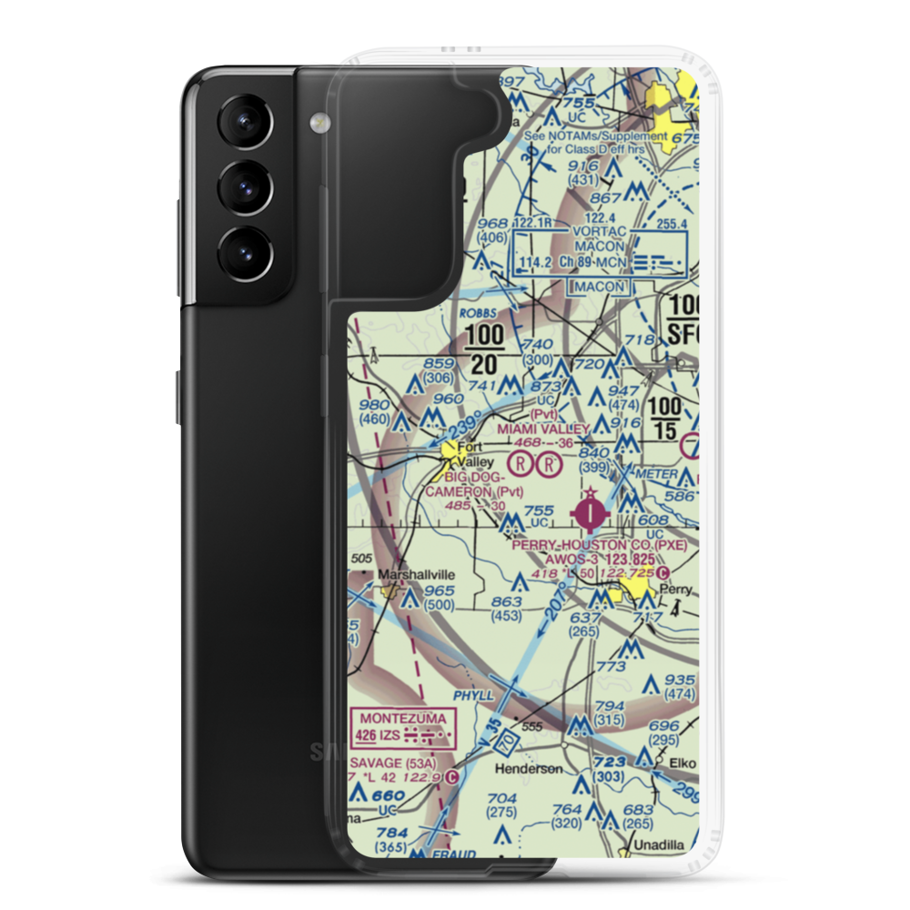 Cameron Field (GA81) VFR Sectional Samsung Case Samsung Galaxy S21 Plus model shown