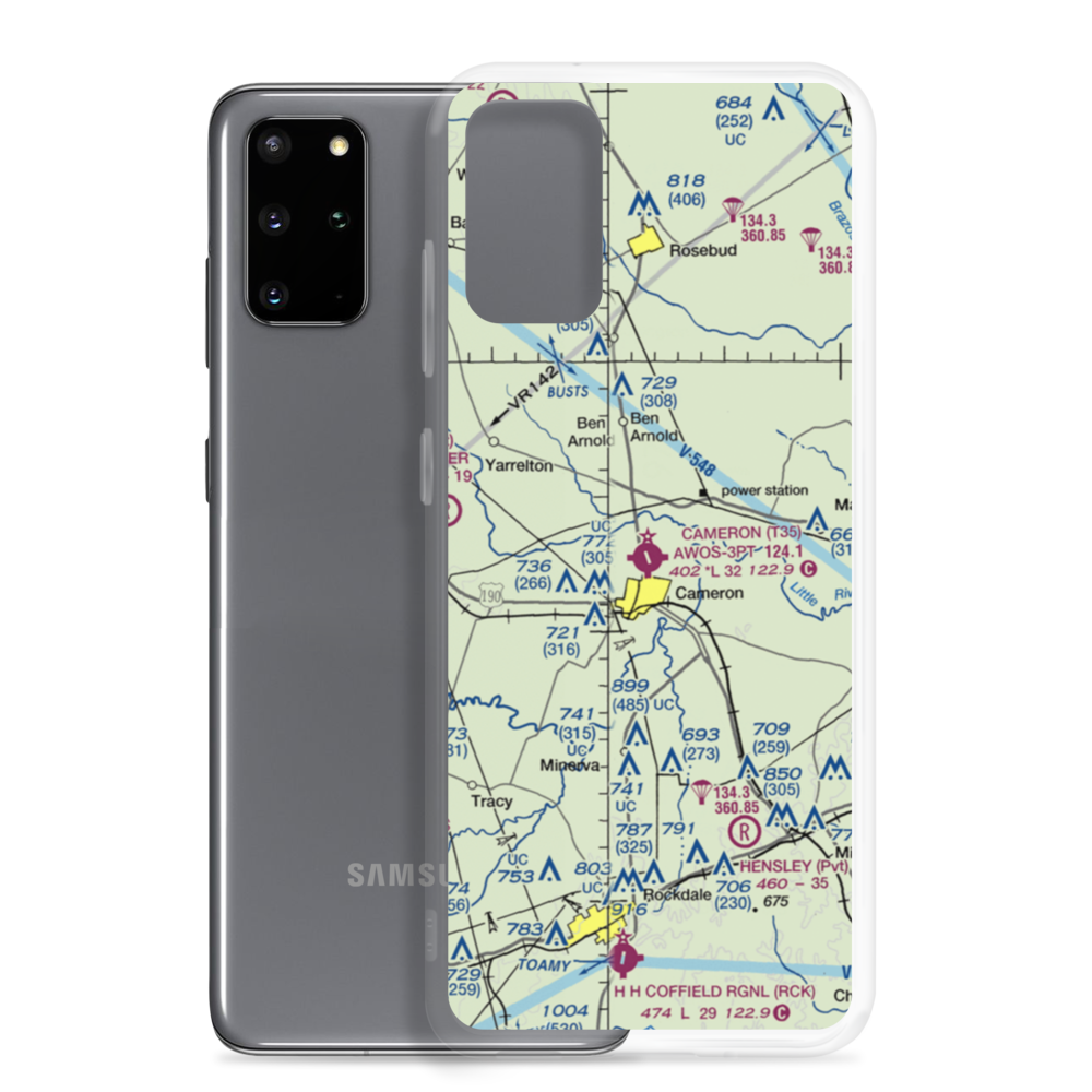 Cameron Municipal Airpark (T35) VFR Sectional Samsung Case Samsung Galaxy S20 Plus model shown
