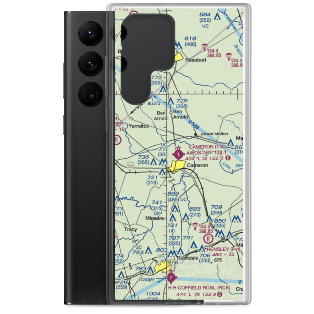 Cameron Municipal Airpark (T35) VFR Sectional Samsung Case Samsung Galaxy S22 Ultra model shown