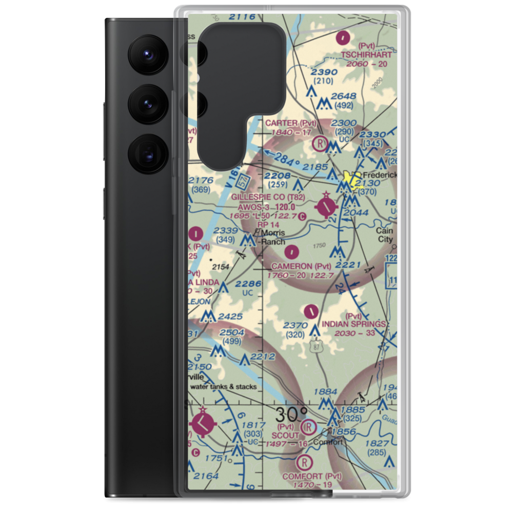 Cameron Ranch Airport (TE97) VFR Sectional Samsung Case Samsung Galaxy S22 Ultra model shown