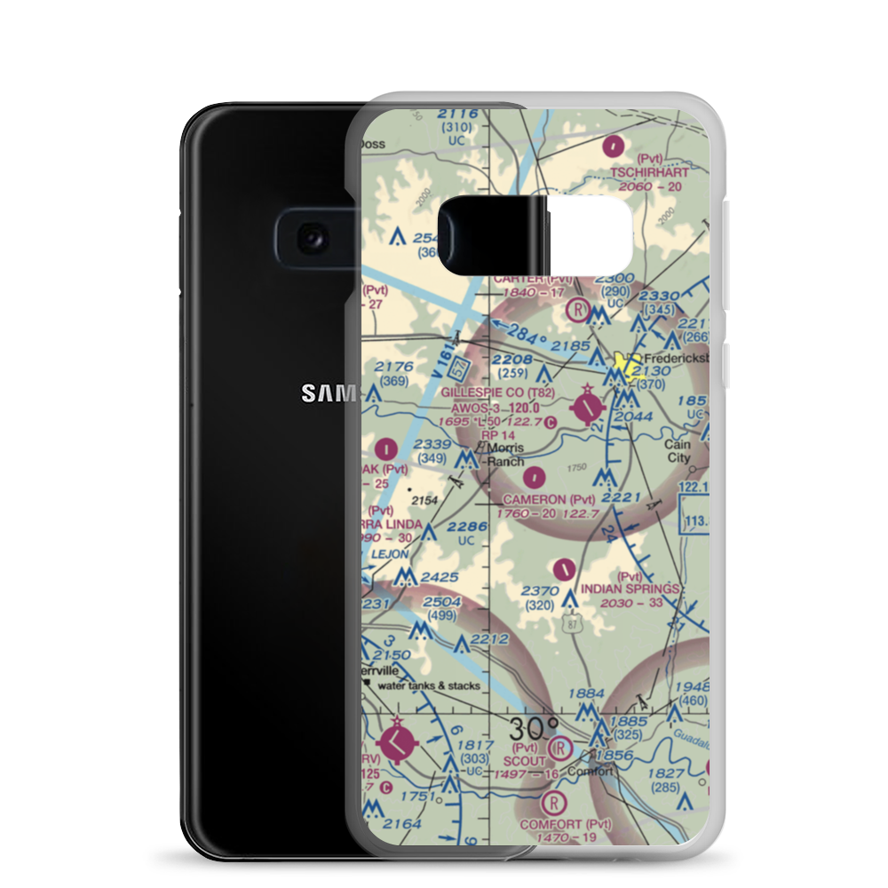 Cameron Ranch Airport (TE97) VFR Sectional Samsung Case Samsung Galaxy S10e model shown