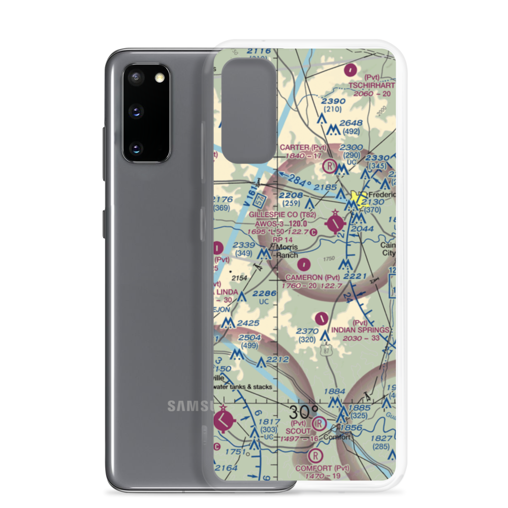 Cameron Ranch Airport (TE97) VFR Sectional Samsung Case Samsung Galaxy S20 model shown