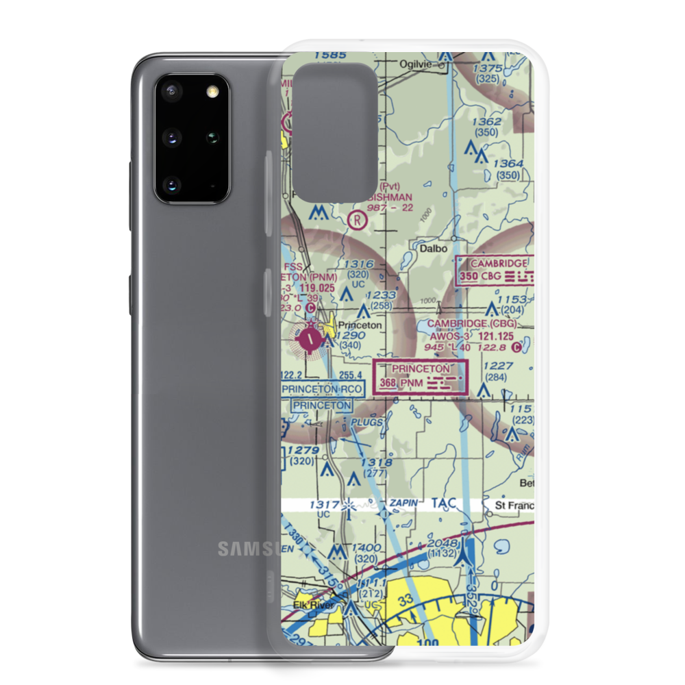Cameron's Airport (MN47) VFR Sectional Samsung Case Samsung Galaxy S20 Plus model shown