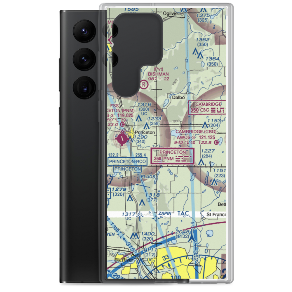 Cameron's Airport (MN47) VFR Sectional Samsung Case Samsung Galaxy S22 Ultra model shown