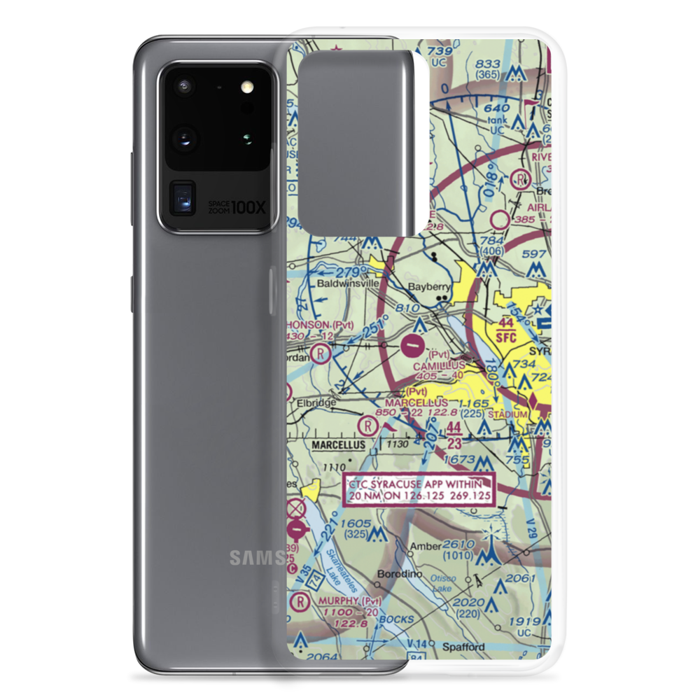 Camillus Airport (NY2) VFR Sectional Samsung Case Samsung Galaxy S20 Ultra model shown