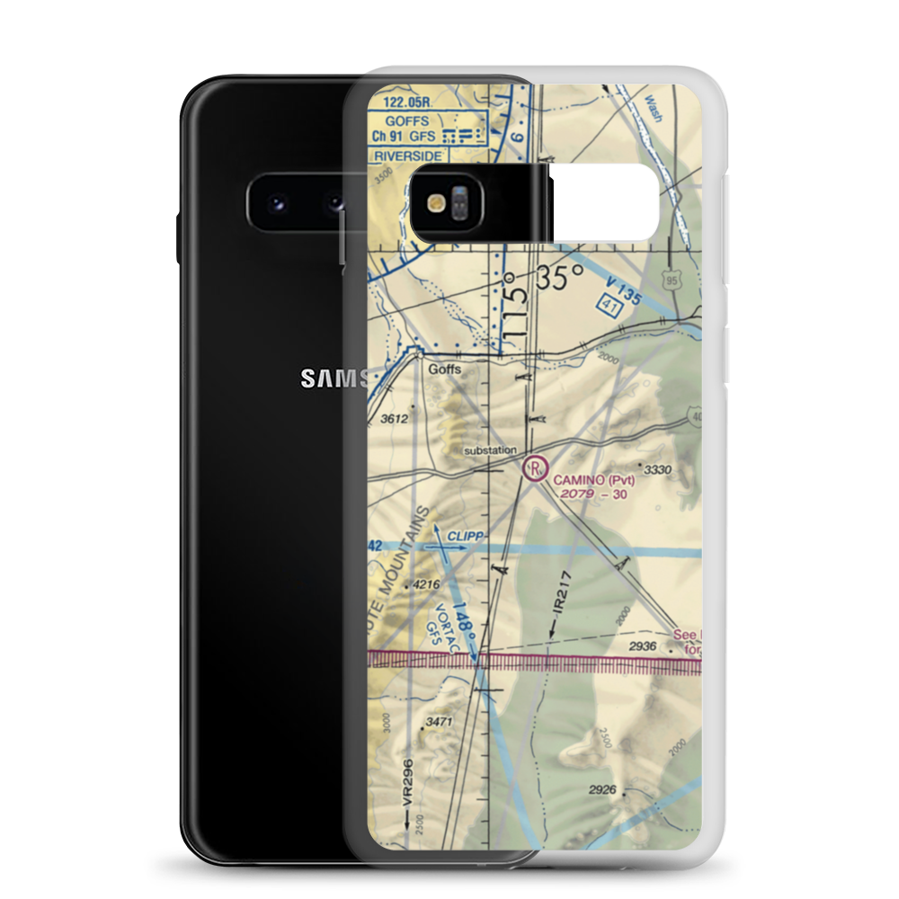 Camino Airstrip (CL29) VFR Sectional Samsung Case Samsung Galaxy S10 model shown