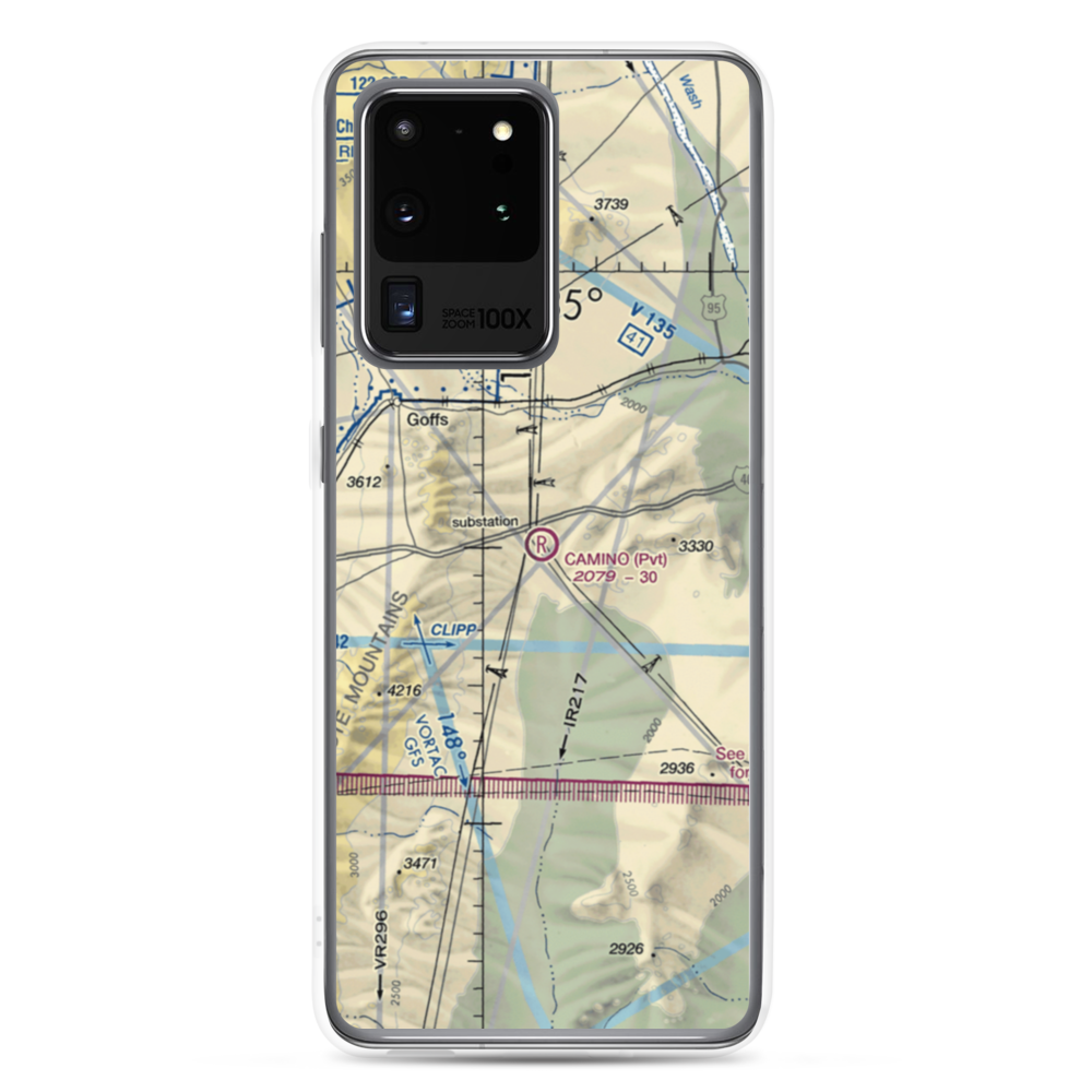 Camino Airstrip (CL29) VFR Sectional Samsung Case Samsung Galaxy S20 Ultra model shown