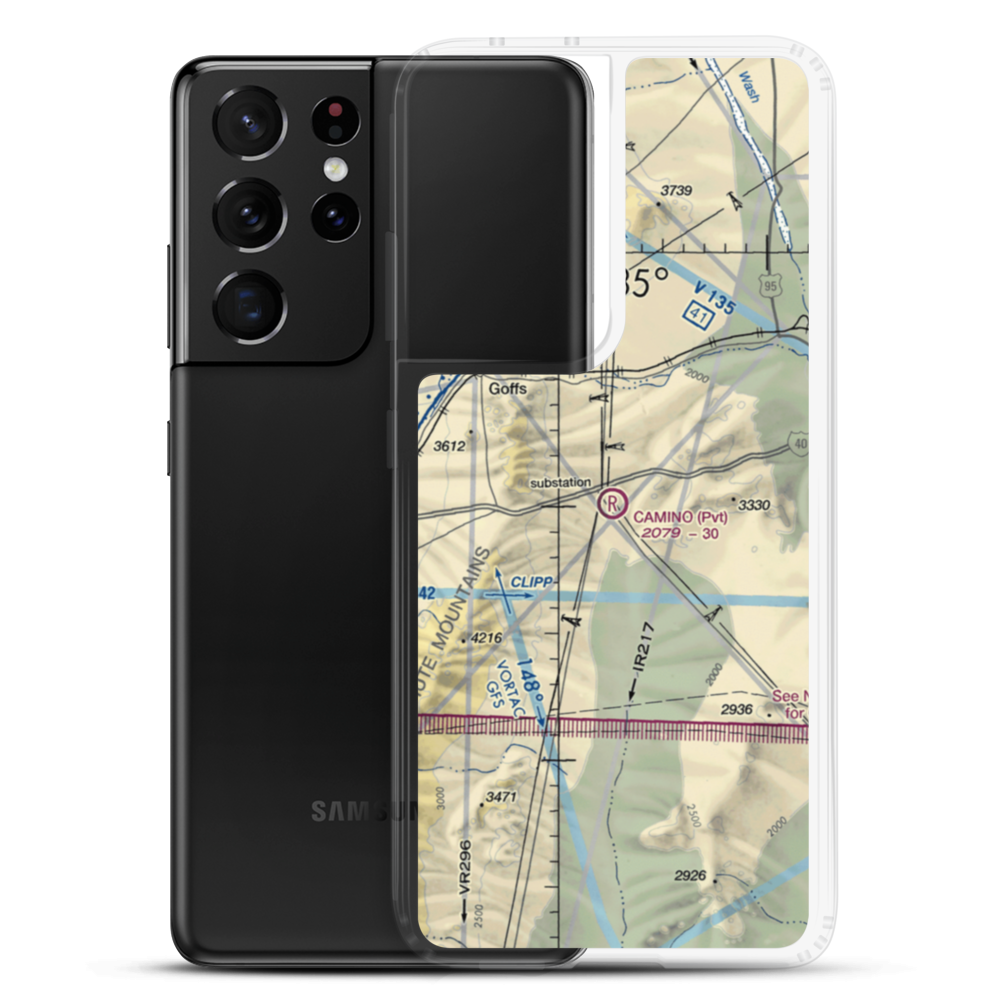 Camino Airstrip (CL29) VFR Sectional Samsung Case Samsung Galaxy S21 Ultra model shown